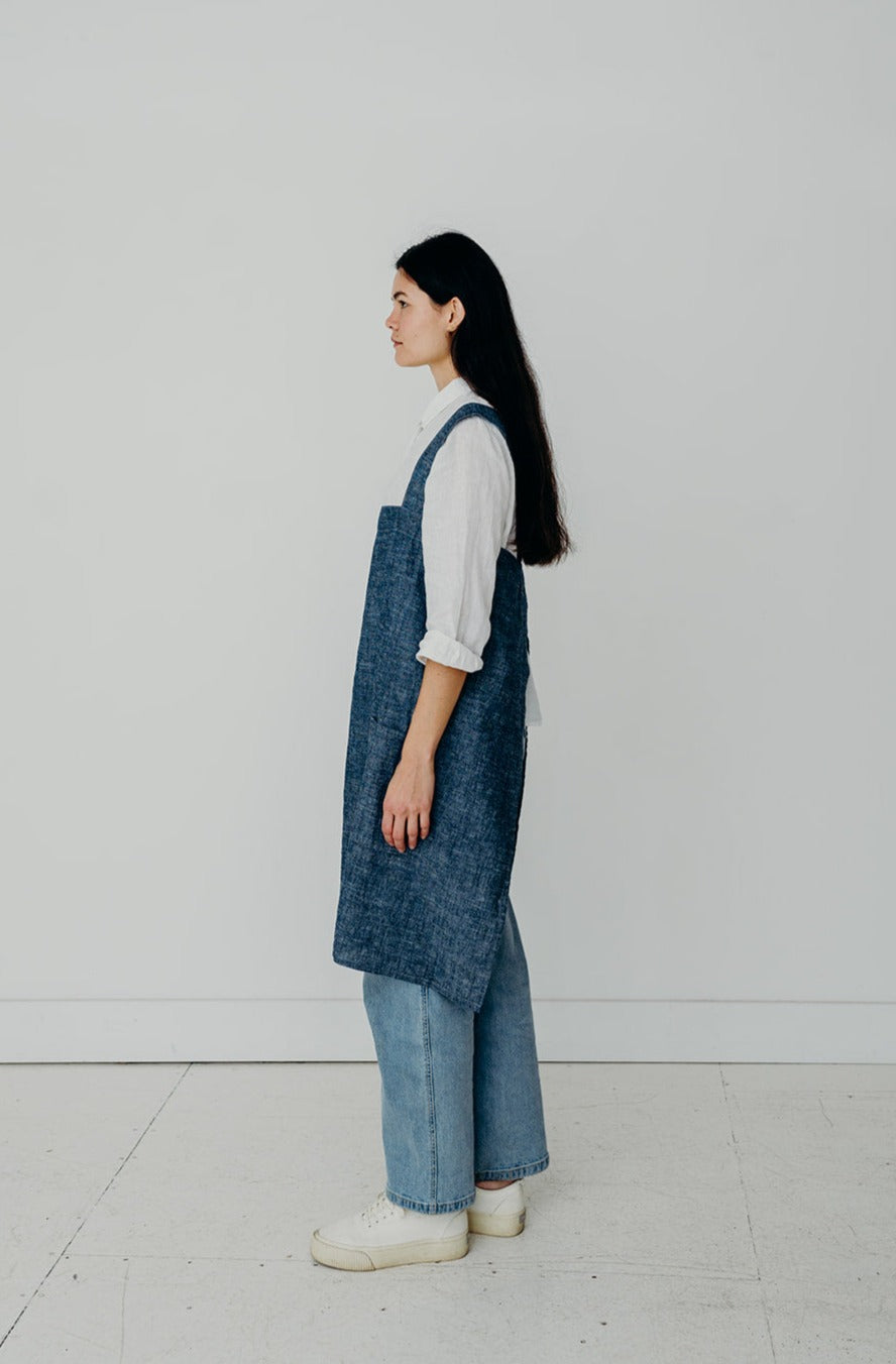 Block Smock Japanese Apron-5