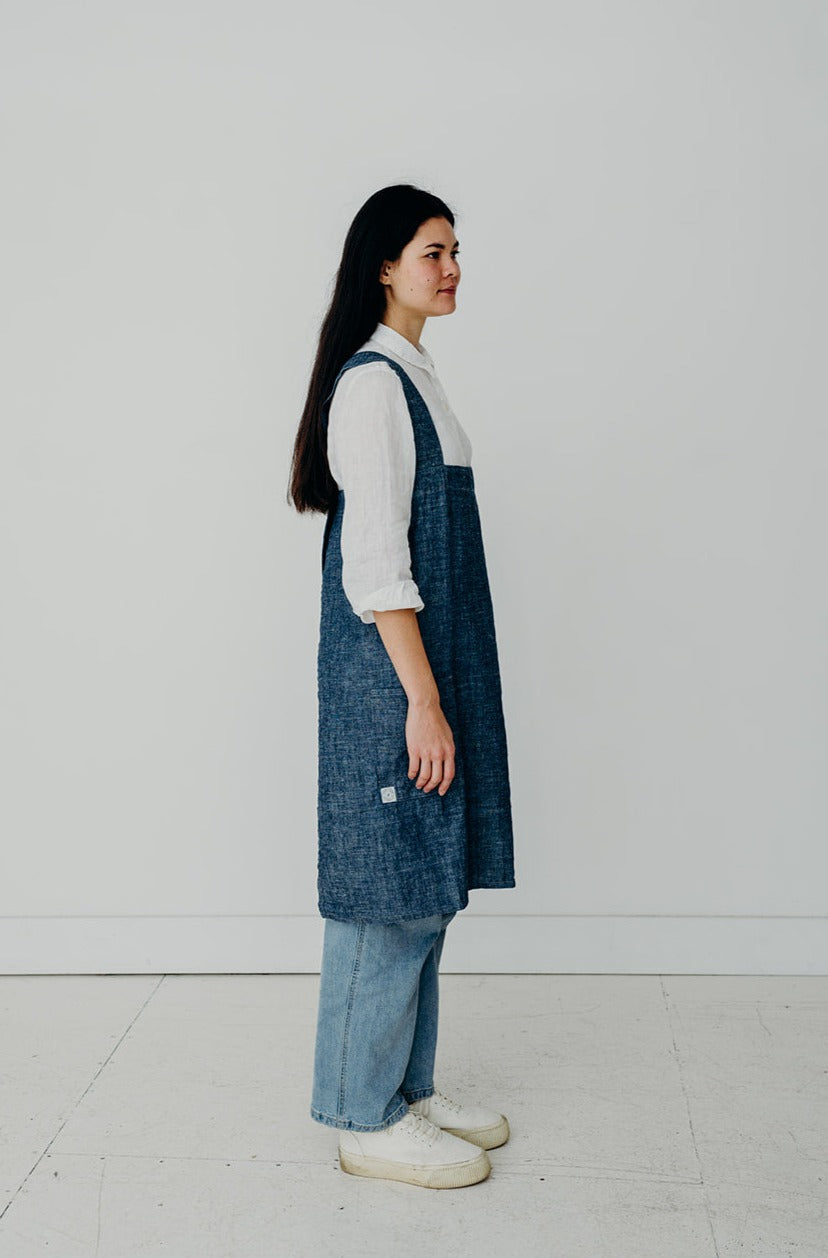 Block Smock Japanese Apron-6