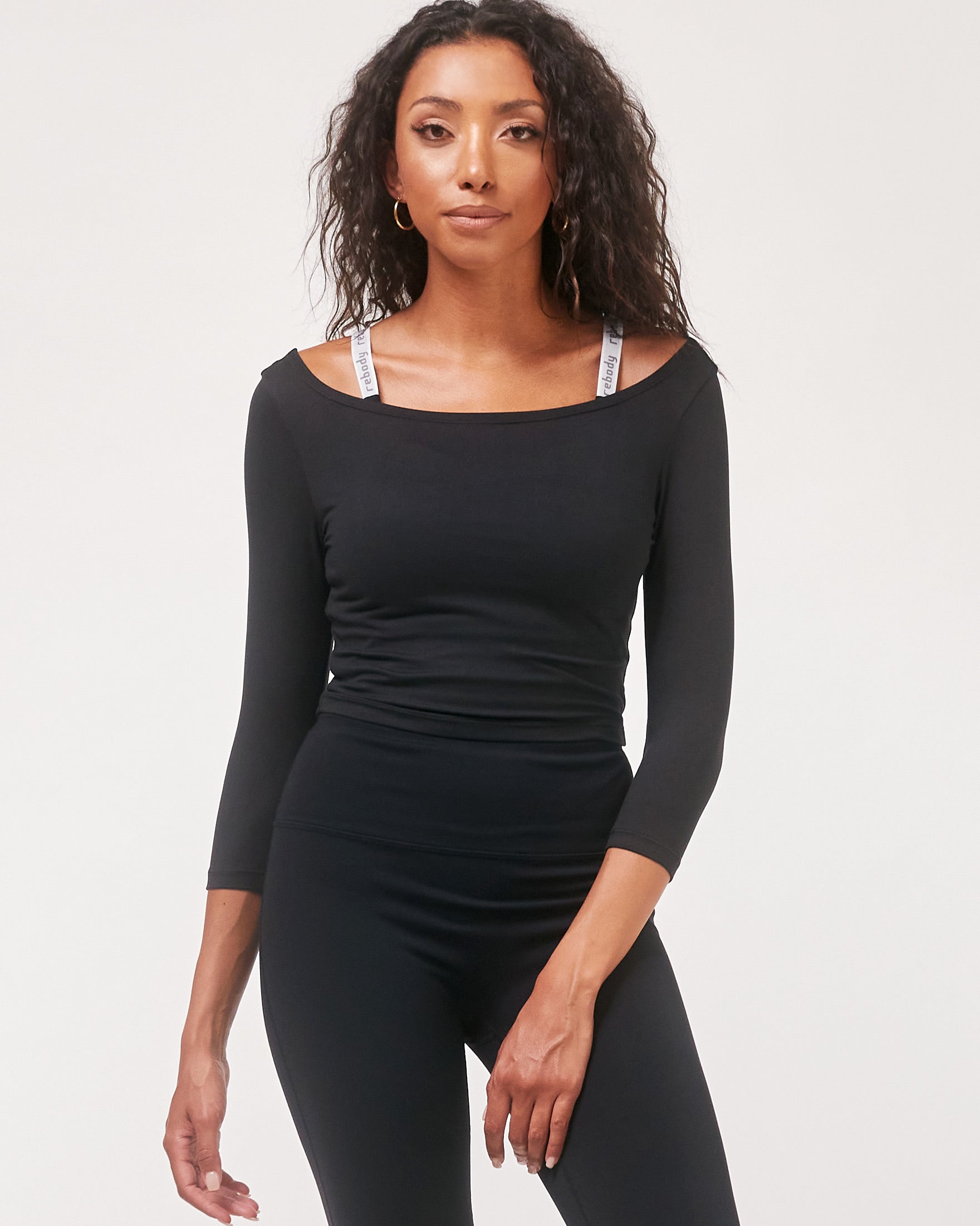Dynamic Cozy Open Shoulder 3/4 Sleeve-9