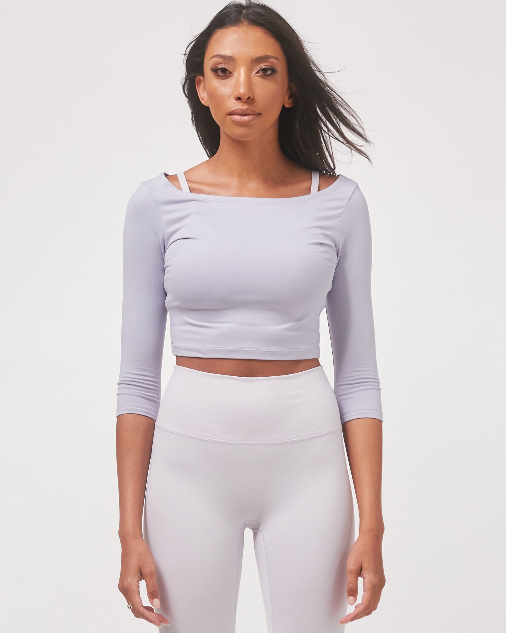 Dynamic Cozy Open Shoulder 3/4 Sleeve-5
