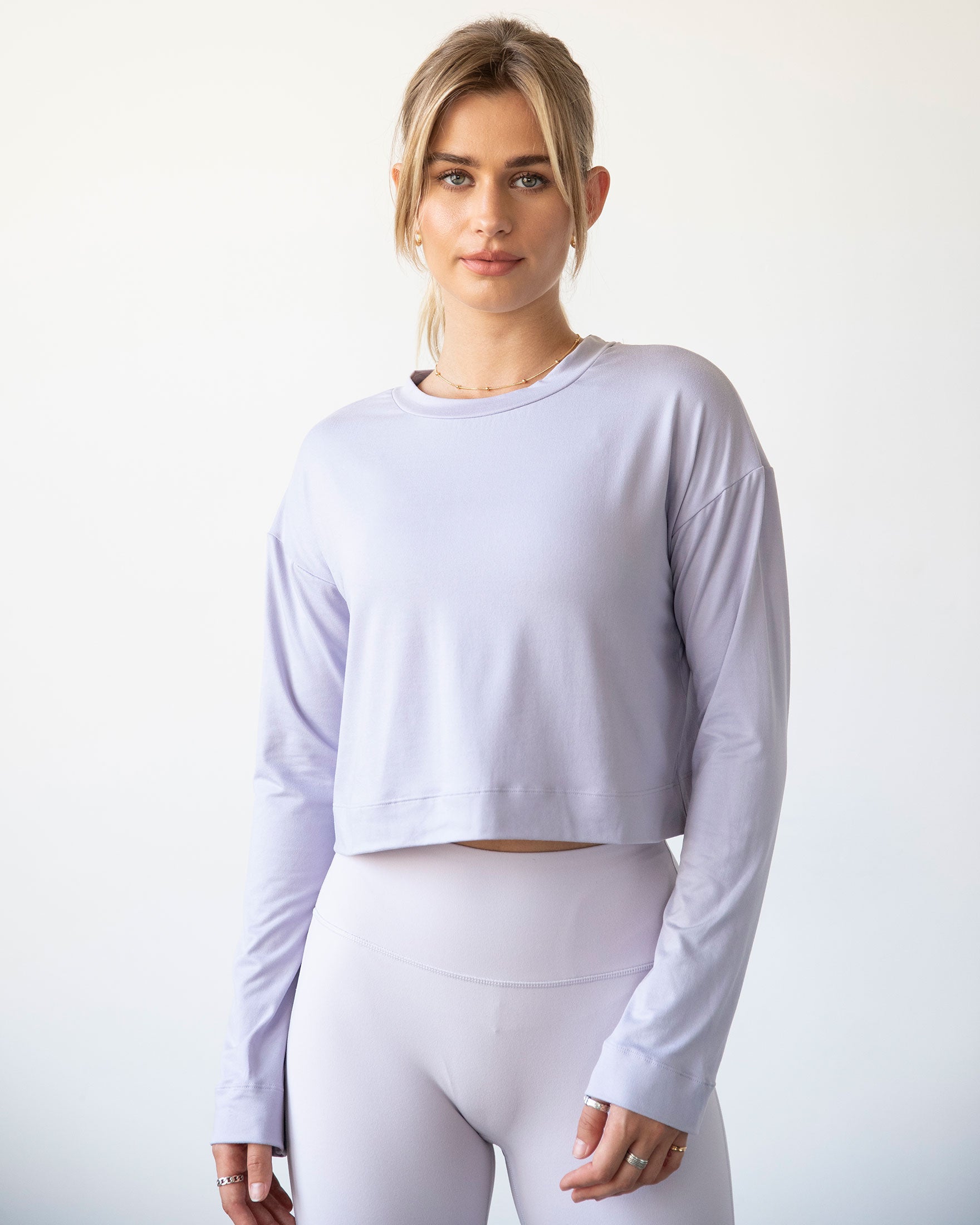 Go With The Flow Crop Long Sleeve-0