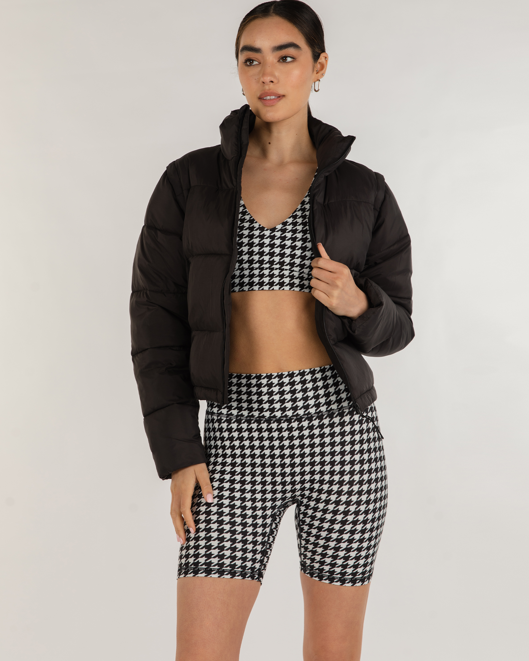 Hybrid Fleece Biker Shorts High Waist 6"-5