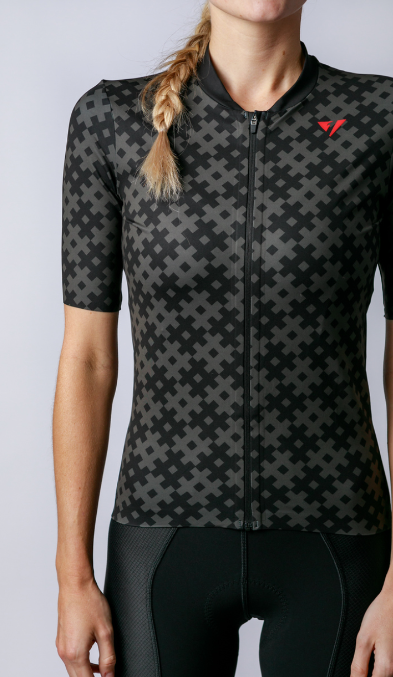 NOW ON SALE!!!  Women's ProSpec Rouleur SZ Jersey | #HashTag | Obsidian Black/Asphalt Gray-2