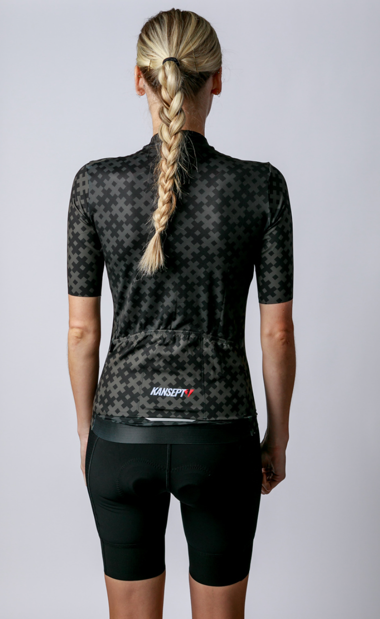 NOW ON SALE!!!  Women's ProSpec Rouleur SZ Jersey | #HashTag | Obsidian Black/Asphalt Gray-1