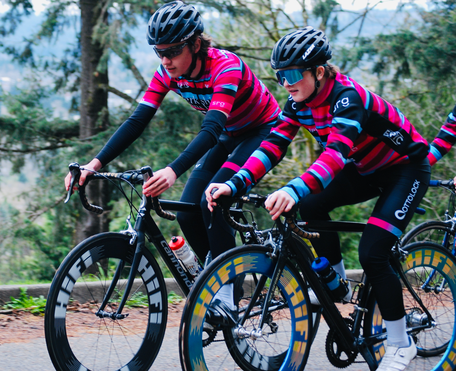 Men's ProSpec Rouleur HZ Jersey | EPYC Supporters | Sportivo stripes in Bright Blue + Hot Pink + Obsidian Black-11