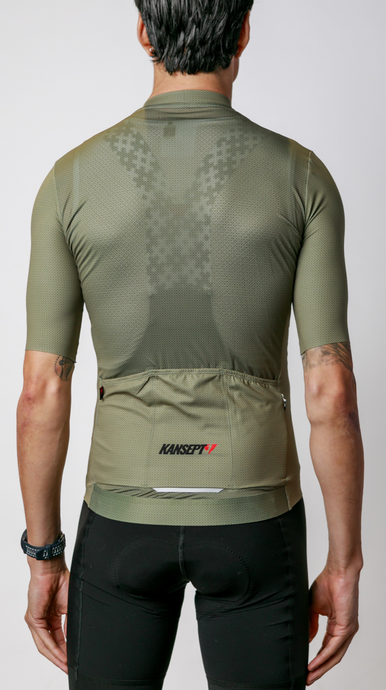 Men's ProSpec Rouleur HZ Jersey | Olive Green CF-3