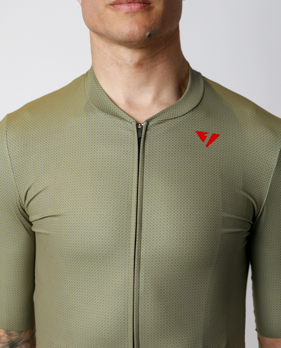 Men's ProSpec Rouleur HZ Jersey | Olive Green CF-4