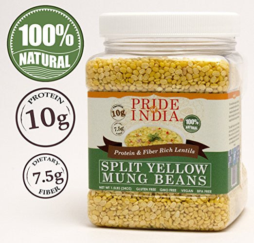 Indian Split Yellow Mung Lentils - Protein & Fiber Rich Moong Dal Jar-1