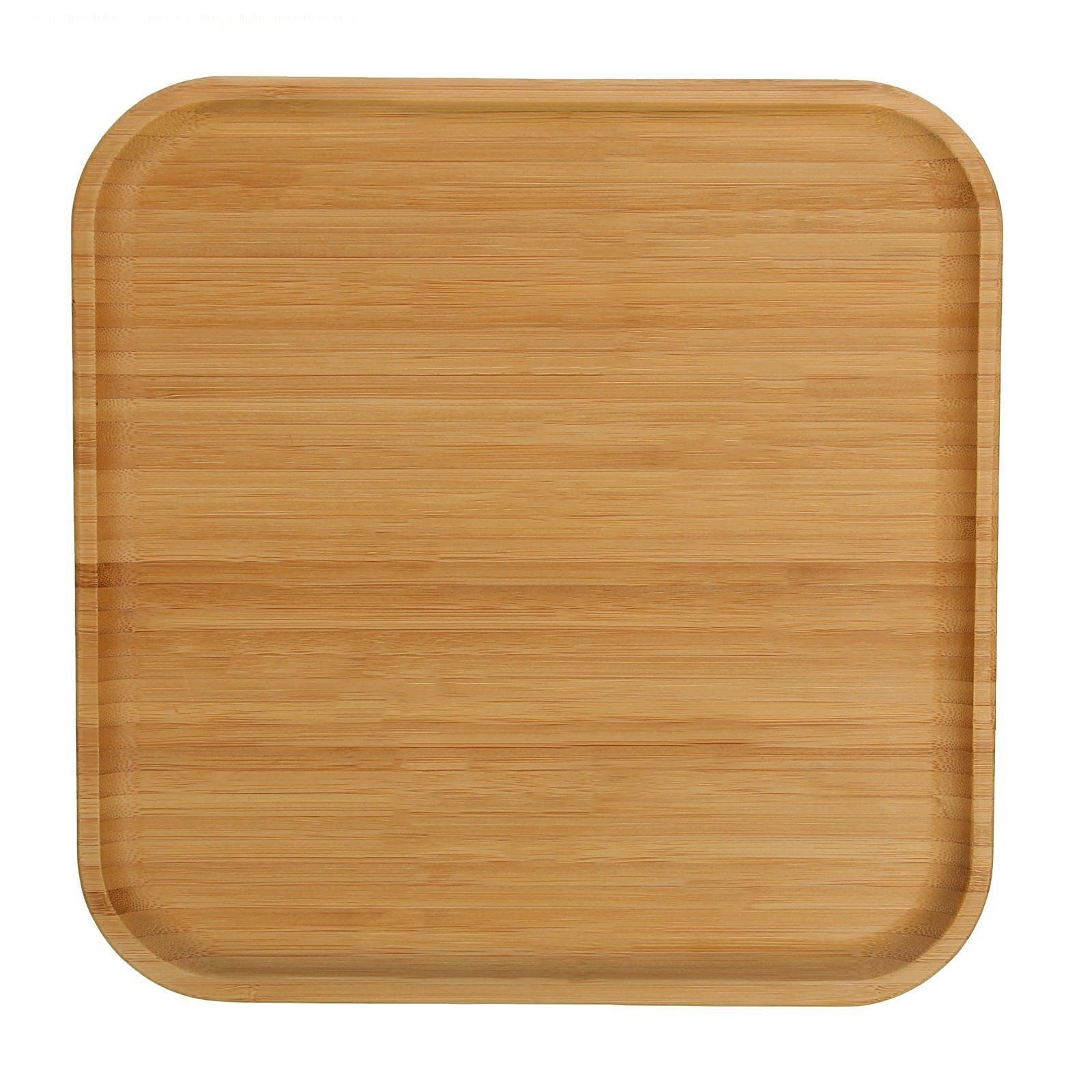 Set Of 6 Bamboo Square Platter 12" inch X 12" inch | For Appetizers / Barbecue / Steak-1