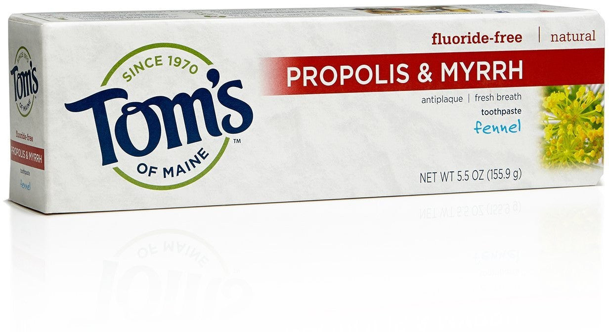 Tom's Of Maine Fennel Fluoride Free with Propolis & Myrrh Toothpaste (6x5.5 Oz)-0