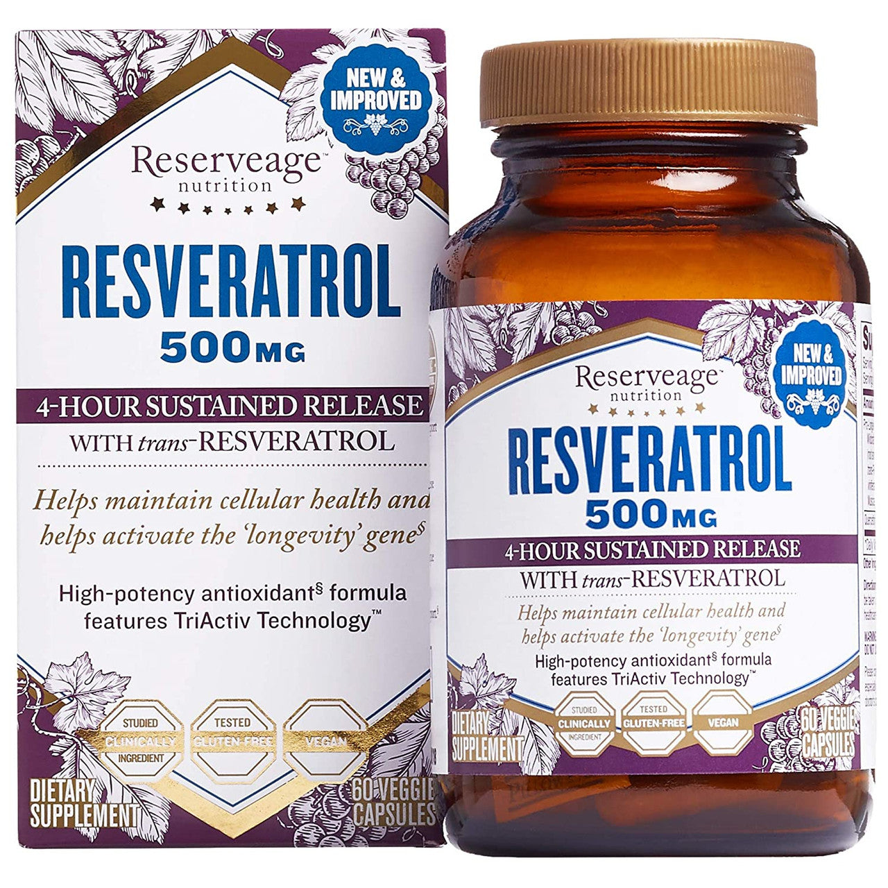 RSRVEAGE RESVERATROL 500 (1x60.00)-0