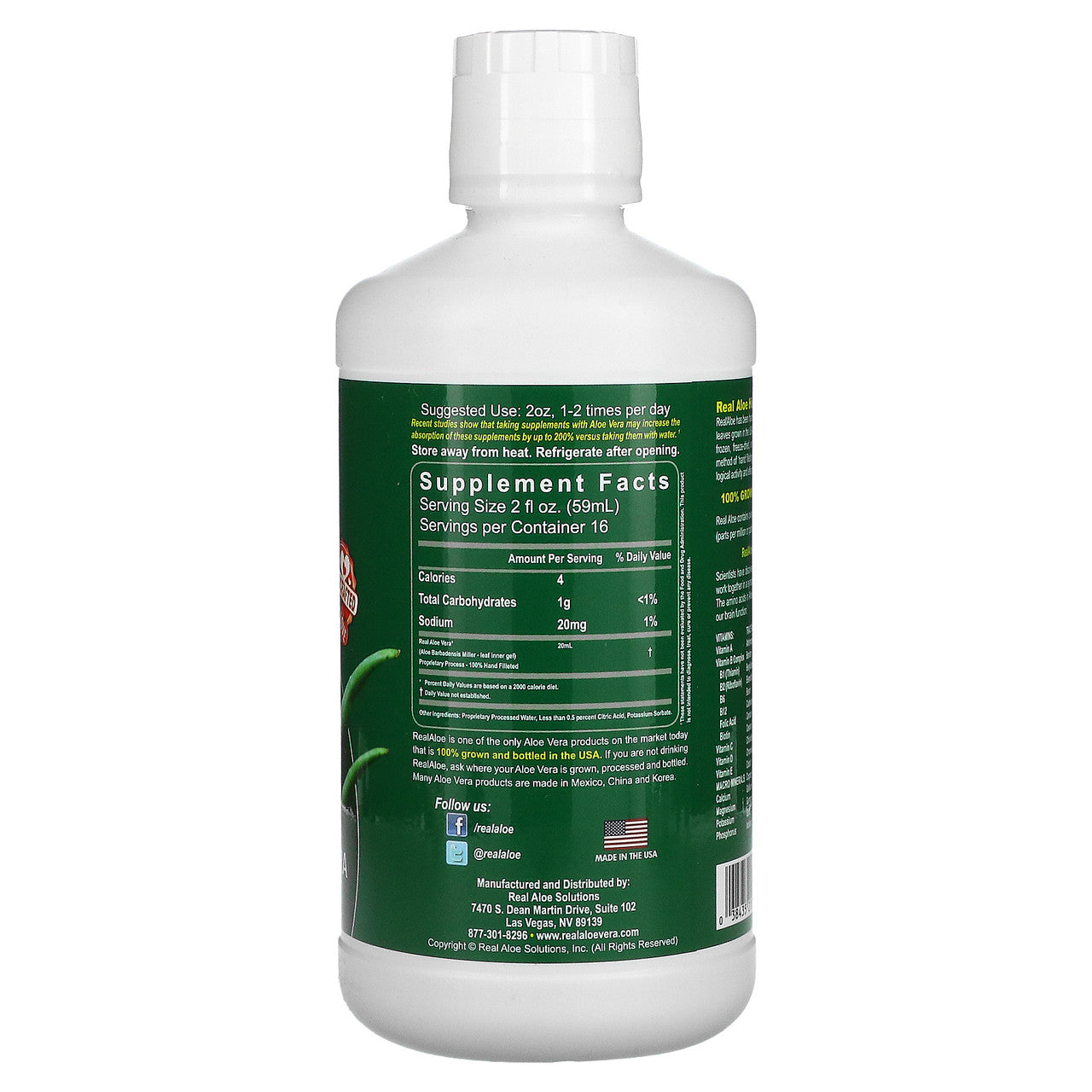 REAL ALOE VERA JUICE ( 1 X 32 OZ   )-1