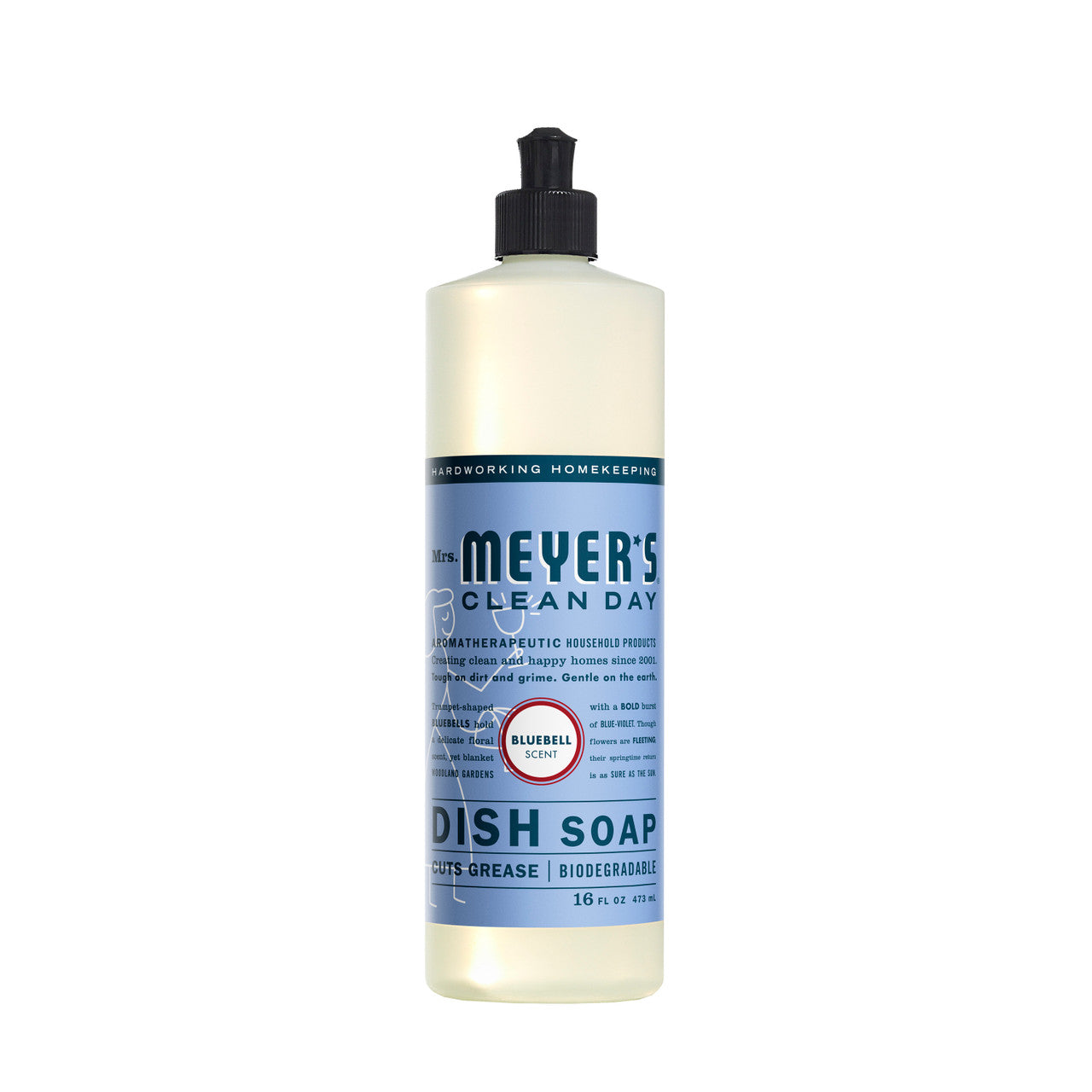 Mrs. Meyers Bluebell Liquid Dishwashing Soap (6x16 Oz)-5