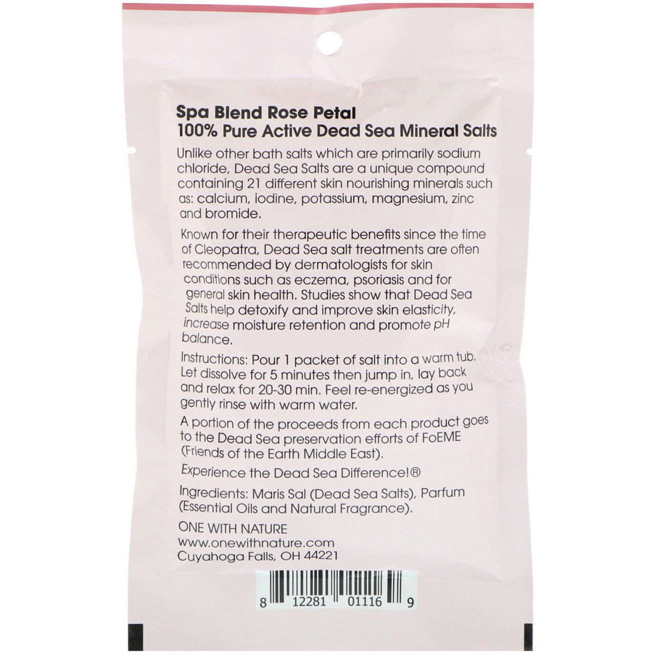 One With Nature O.W.N. Spa Blend, Rose Petal Bathsalts (6X2.5 OZ)-1