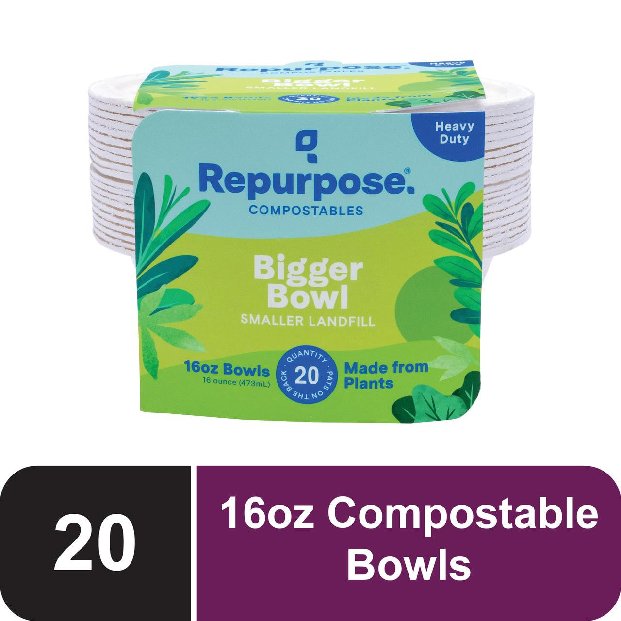 Repurpose Compostable Bowls 16 Oz (12X20 Ct)-0