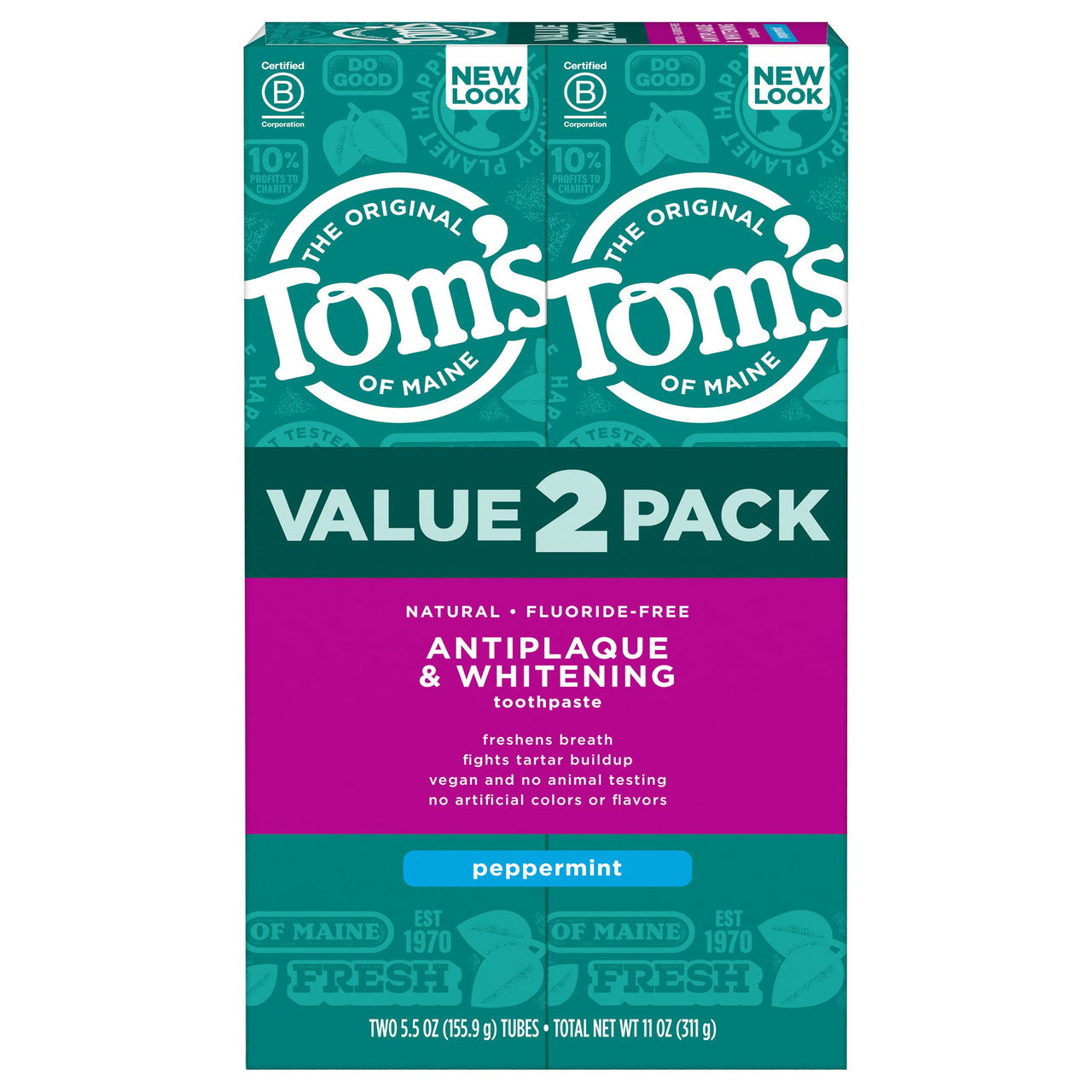 TOMS TTHPST ANTI PLQ WHT ( 3 X 2 PACK )-0