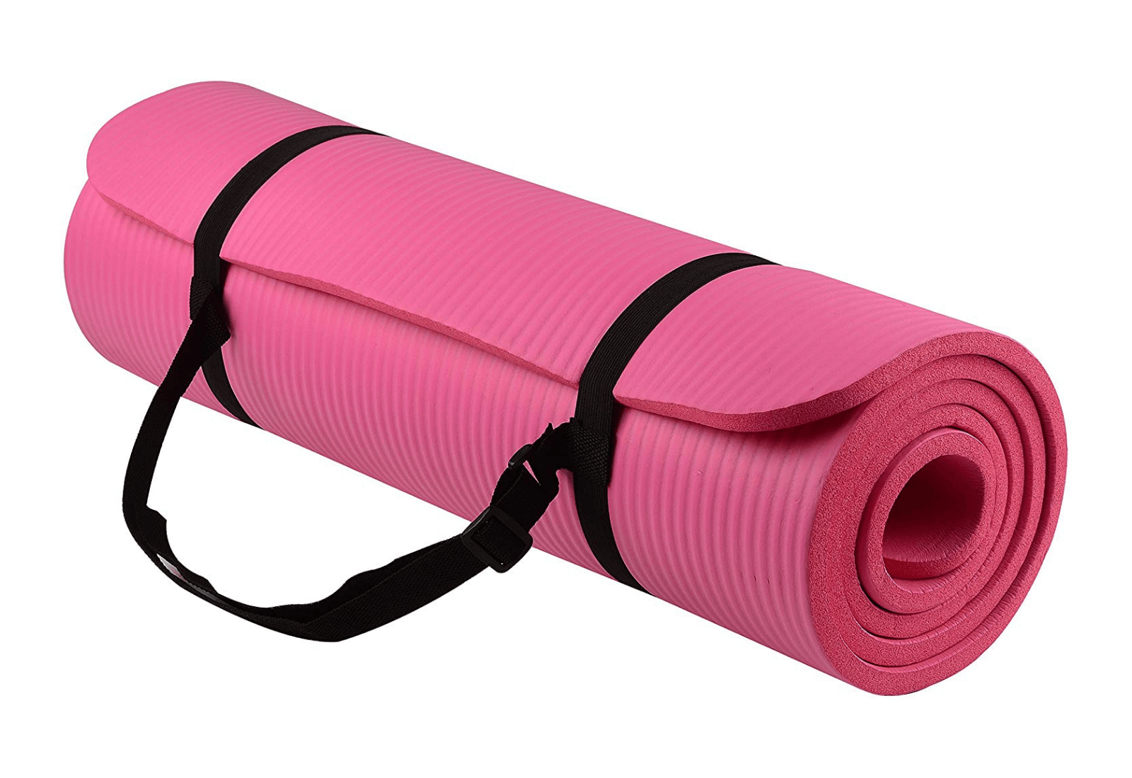 Thick Yoga and Pilates Exercise Mat with Carrying Strap-11