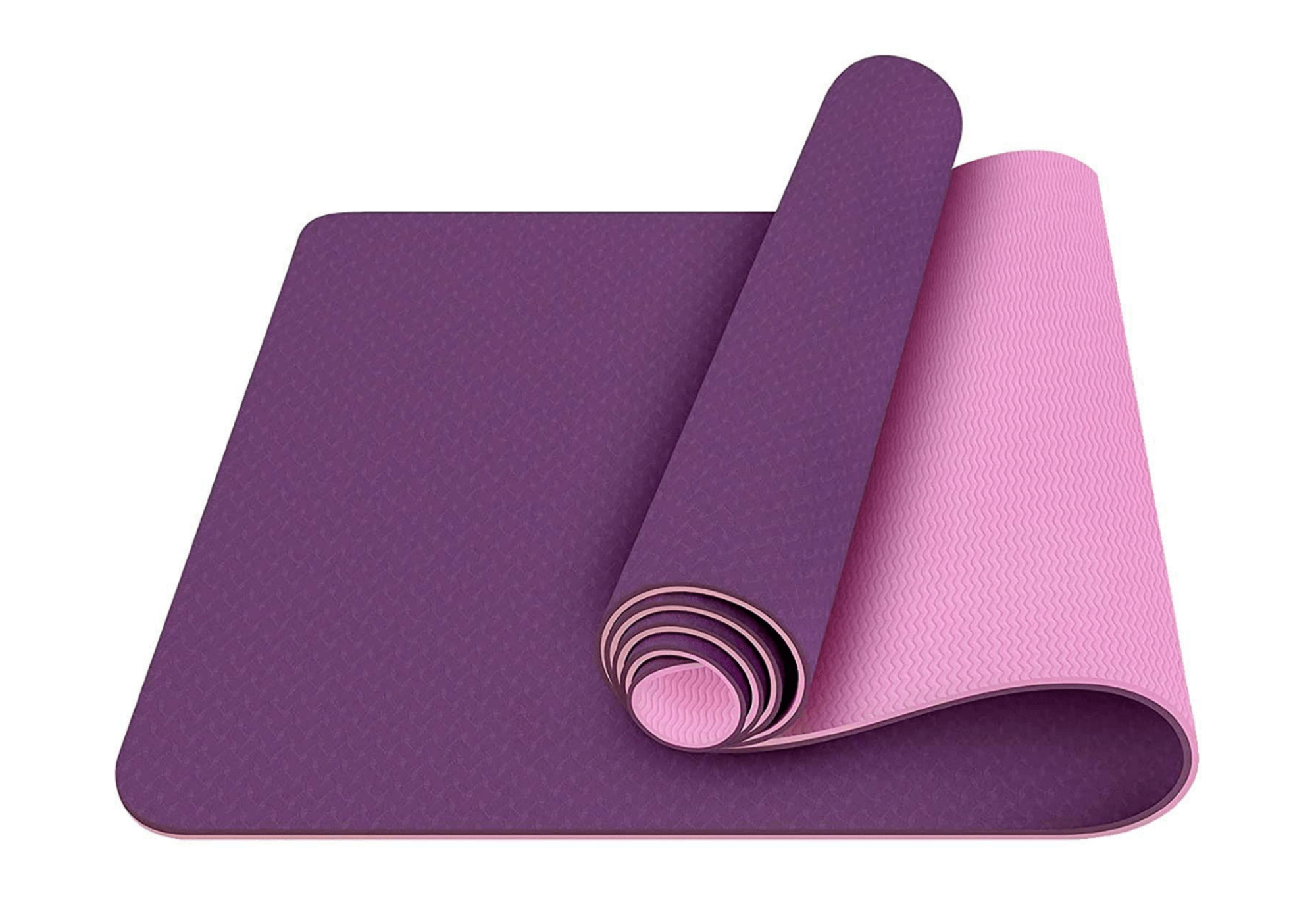 Eco Friendly Reversible Color Yoga Mat with Carrying Strap-4