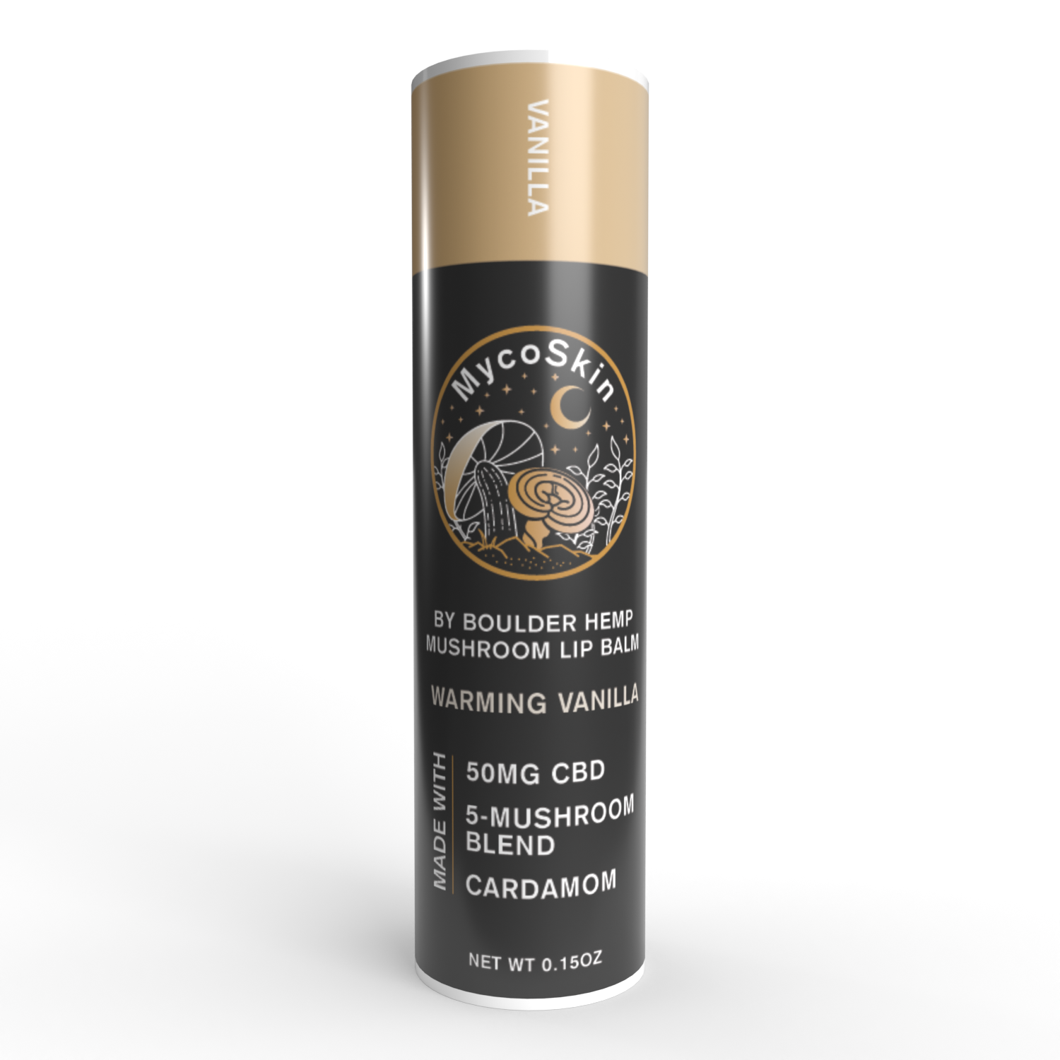 Wholesale Warming Vanilla Cardamom 50mg CBD + Mushroom Lip Balm-2