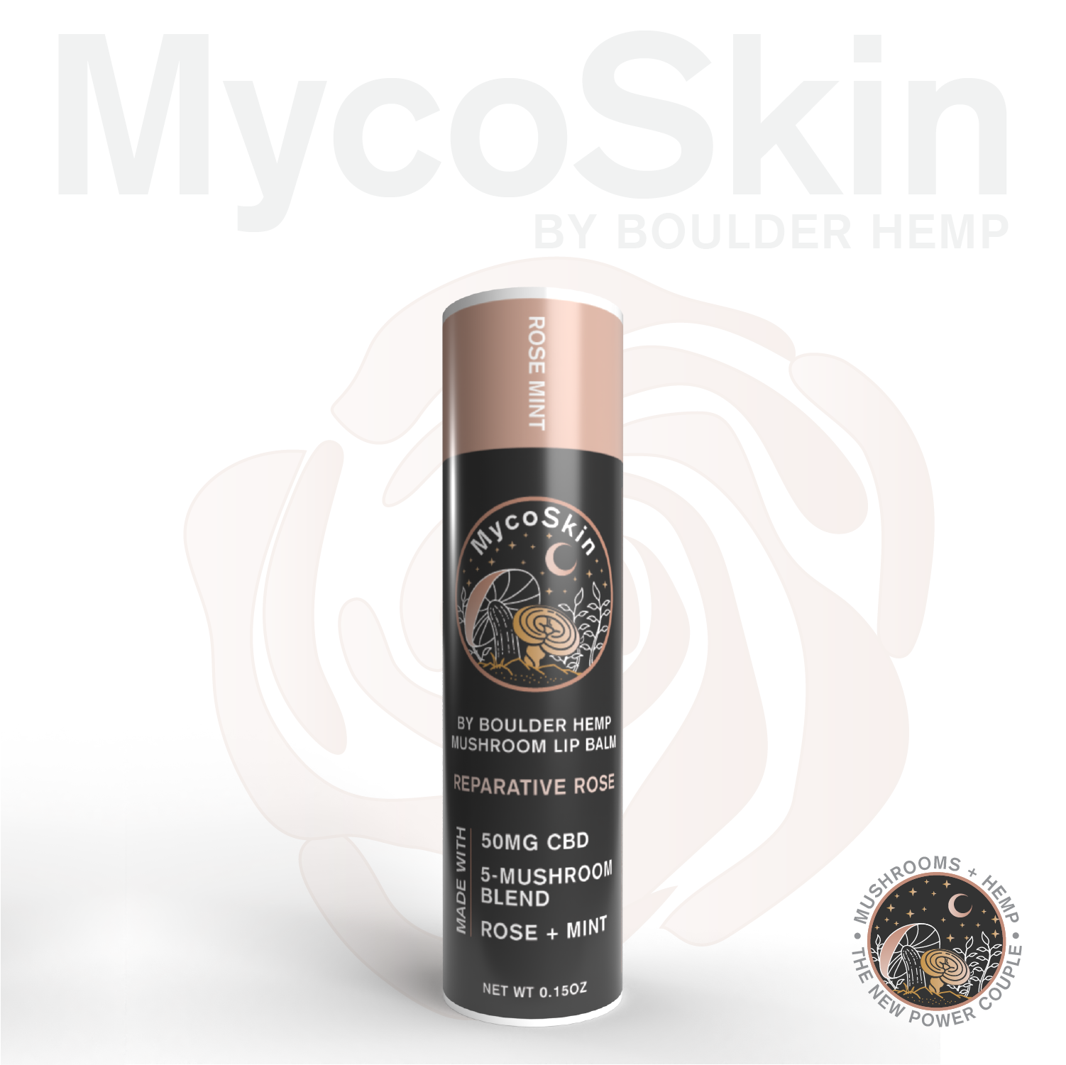 Wholesale Reparative Rose 50mg CBD + Mushroom Lip Balm-1