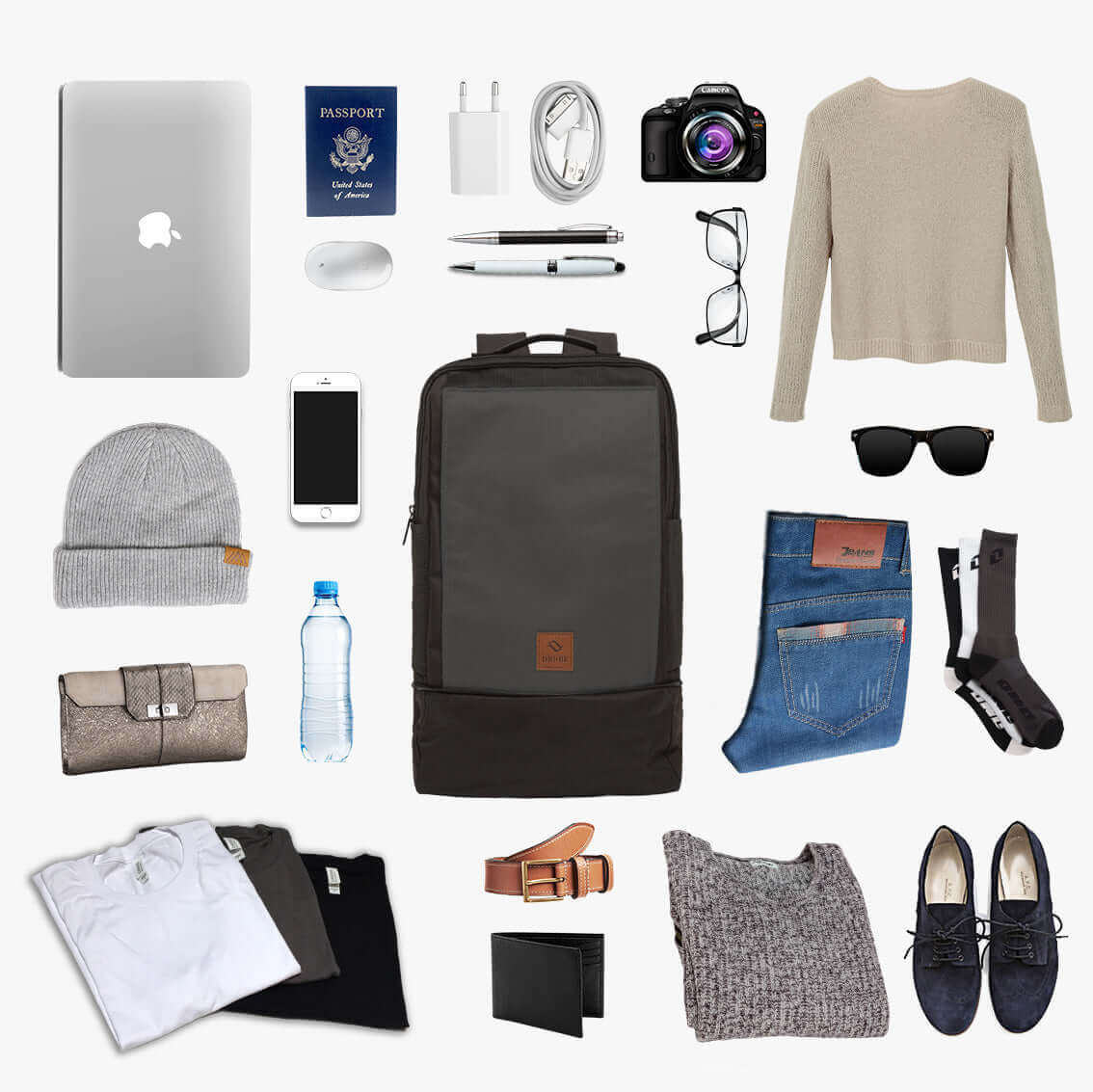 CITYC Laptop 2 in 1 Backpack Wet Road-7