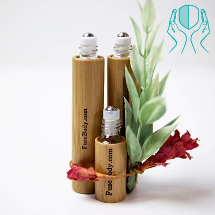 Protect: Sanitizing Blend 100% Pure Essential Oils and alcohol - Wood Roll-On-0