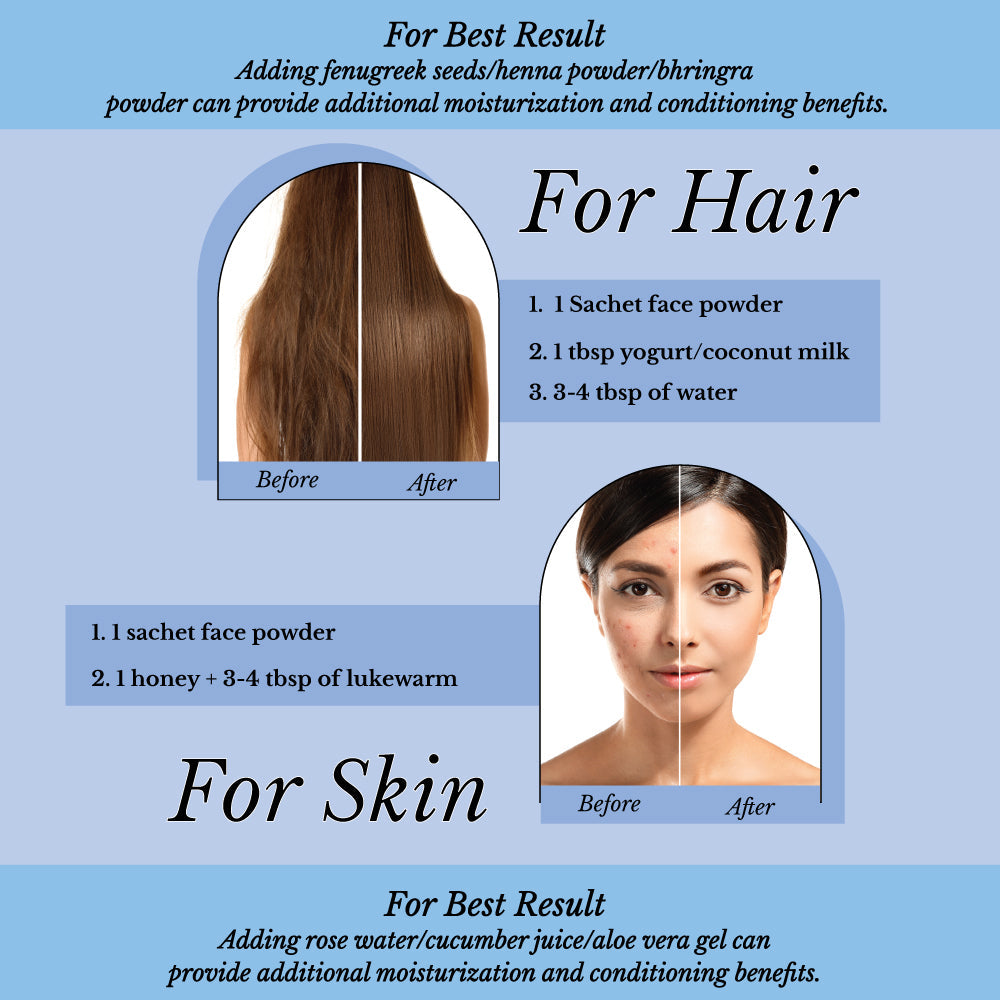 Hair Bliss- Natural Amla Gooseberry Herbal Hair & Skin Conditioning Powder- 12 Individual Sachets (10 gm each)- Reusable Brush & Tray Included-5