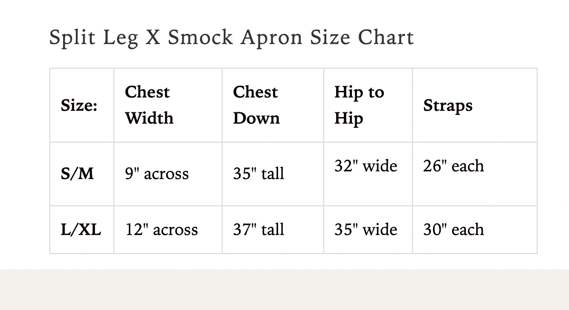 Split Leg Linen Smock Apron with Cross Back-11