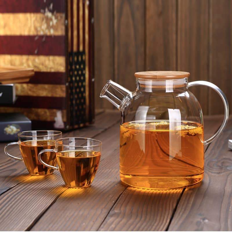 Thermo Glass Teapot 54 Fl Oz | High temperature and shock resistant-2