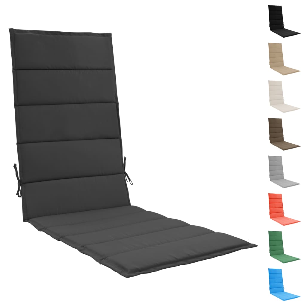 vidaXL Sunlounger Cushion Sofa Cushion Seat Cushion Patio Seat Pad Anthracite-1